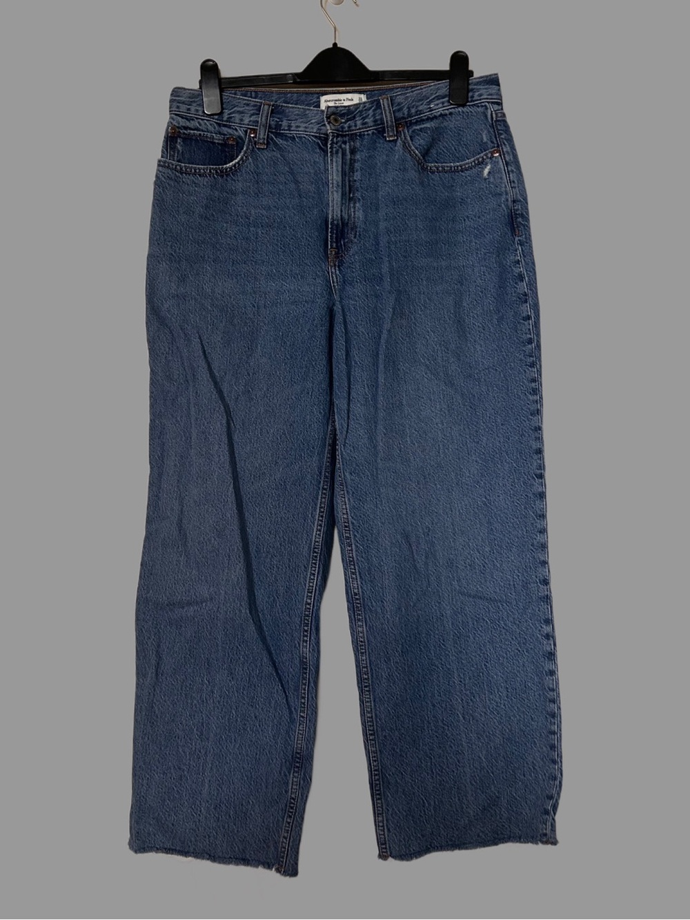 Abercrombie & Fitch The Loose High Rise Blue Distresses Jeans